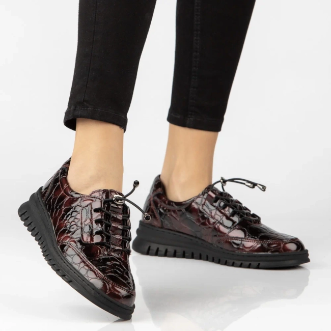 Leather shoes Filippo DP8102/26 BG CR burgundy