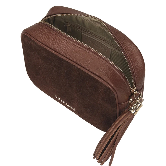 Brown leather handbag Toscanio G88