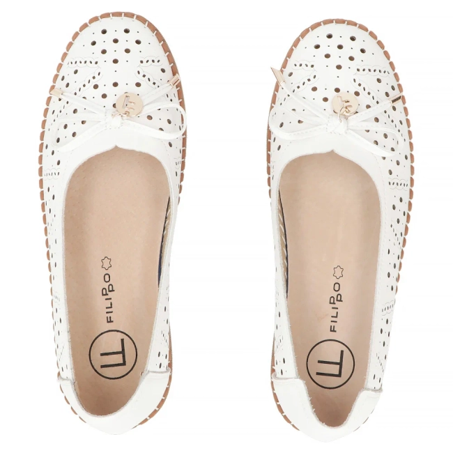 Leather shoes Filippo DP7664/26 WH white