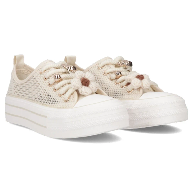 Sneakers beige up bold QY880-8 beige