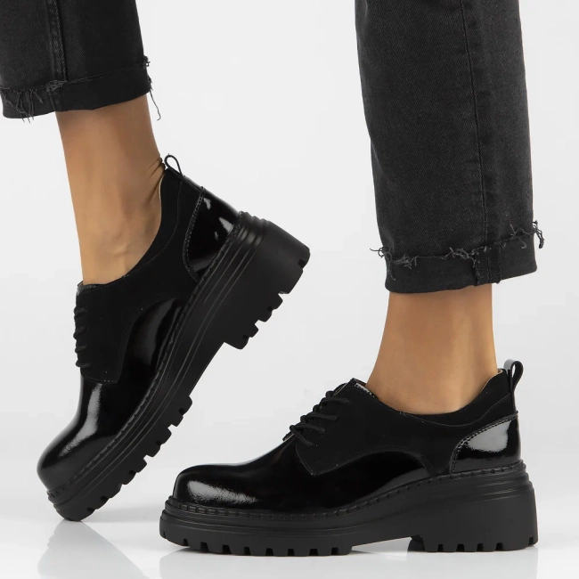 Leather shoes Filippo DP6123/24 BK black