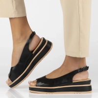 Leather sandals Filippo DS6153/25 BK black