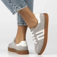 Leather sneakers Filippo DP6742/25 GR grey