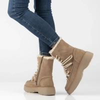 Leather platform ankle boots Filippo DBT8314/26 BE beige