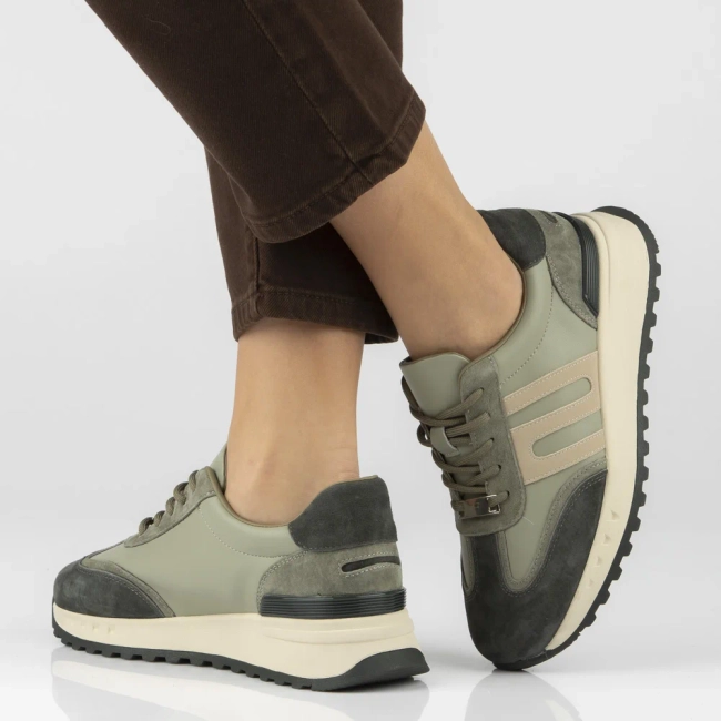 Leather sneakers Filippo DP7733/26 KH khaki