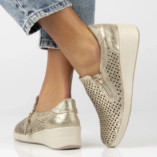 Leather shoes Filippo DP6210/25 GO gold