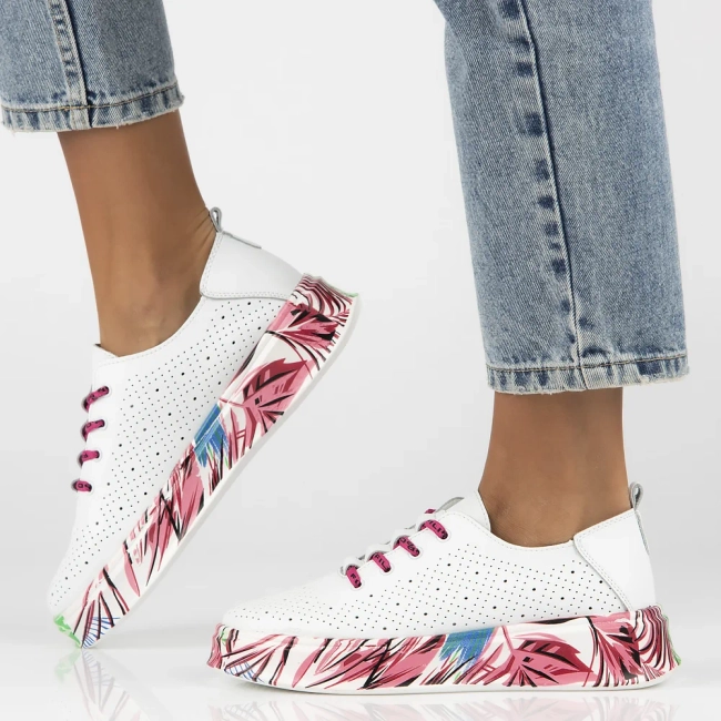 Leather shoes Filippo DP6698/25 WH FH white