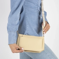 Beige shoulderbag night petal