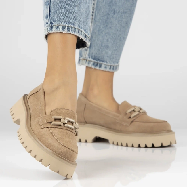 Leather shoes Filippo DP4792/23 BE beige