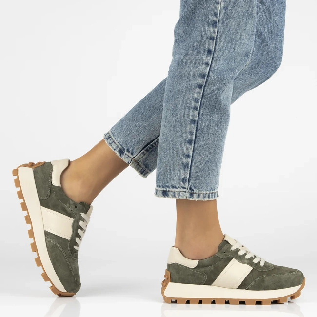 Leather sneakers Filippo DP7112/25 KH khaki