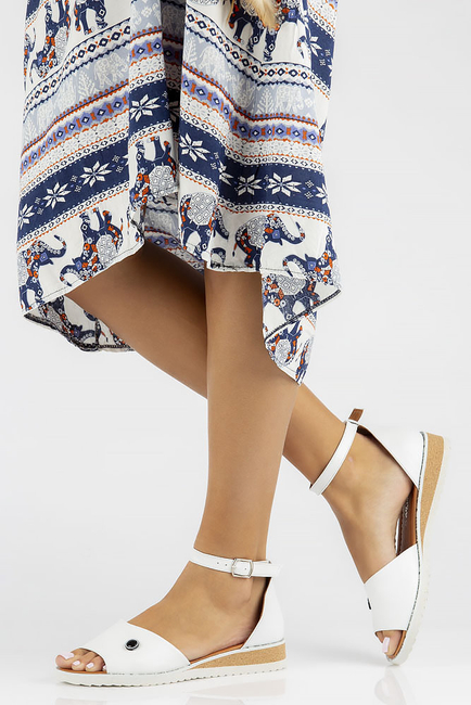 Leather sandals Filippo DS3914/22 WH white