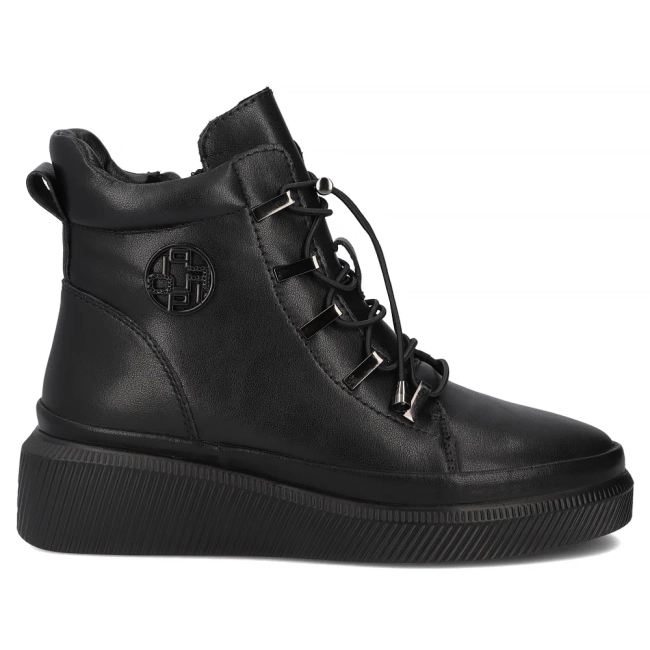 Leather ankle boots Filippo DBT7416/25 BK black