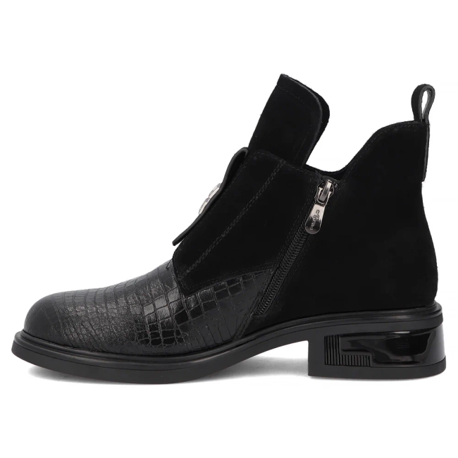 Skórzane botki Filippo DBT8201/26 BK czarne