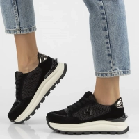 Leather sneakers Filippo DP7410/25 BK black