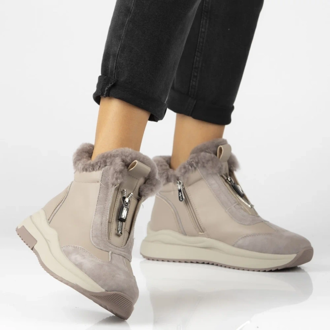 Leather ankle boots Filippo DBT7177/25 BE beige