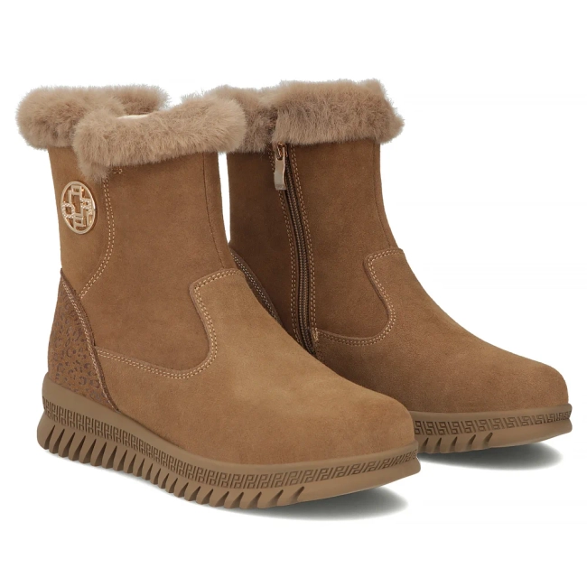 Leather ankle boots Filippo DBT7271/25 BR brown