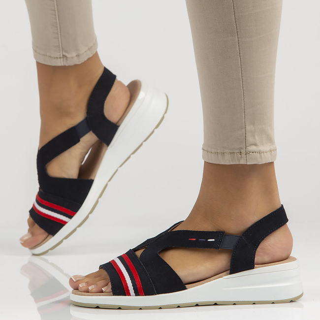 Leather sandals Filippo DS3500/22 NV navy