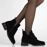 Skórzane botki Filippo DBT7244/25 BK czarne