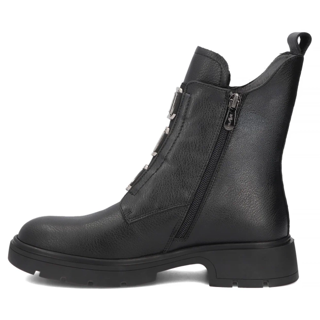 Skórzane botki Filippo DBT8015/26 BK czarne