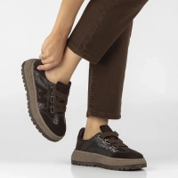 Skórzane sneakersy Filippo DP7978/26 BR brązowe
