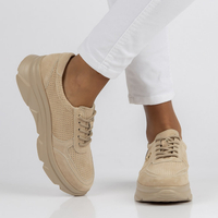 Skórzane Sneakersy Filippo DP2138/22 BE BE beżowe