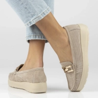 Leather sneakers Filippo DP7652/26 BE beige