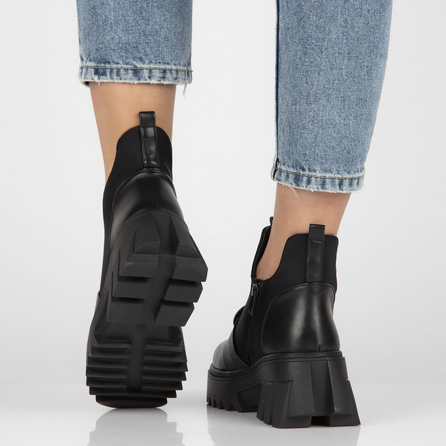 Botki na platformie Filippo DBT4056/22 BK czarne