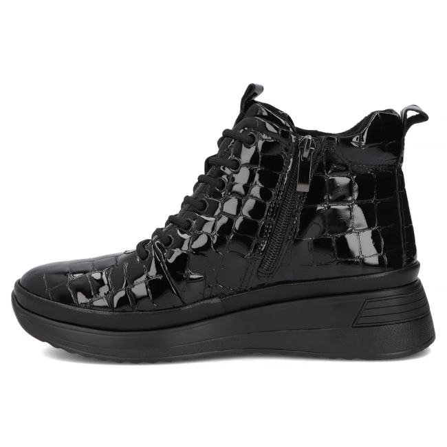 Leather platform ankle boots Filippo DBT4215/26 BK CR black