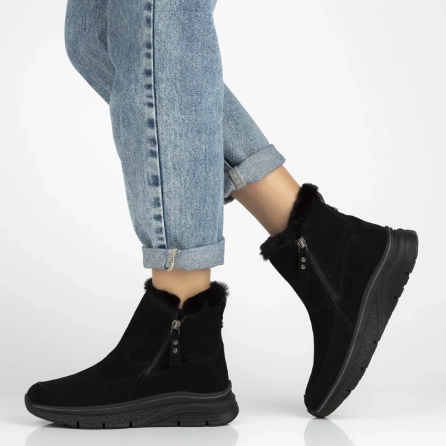 Leather ankle boots Filippo DBT7291/25 BK black