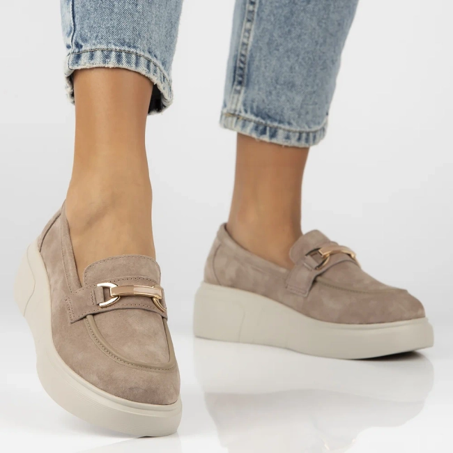 Leather shoes Filippo DP6809/25 BE beige