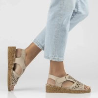 Leather sandals Filippo DS7642/26 BE beige