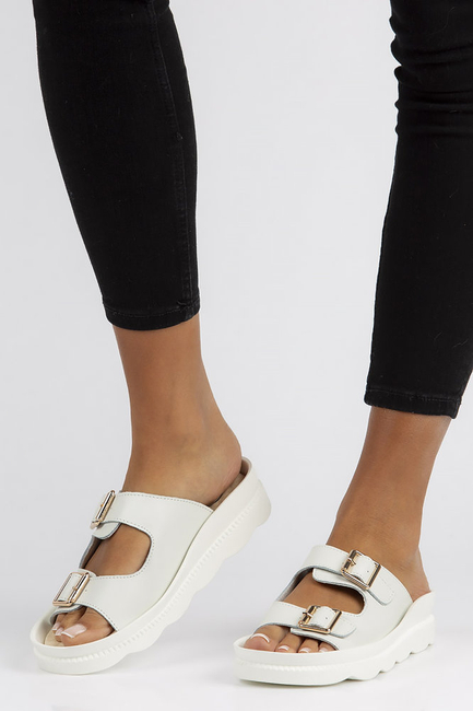 Leather flip-flops Filippo DK3599/22 WH white