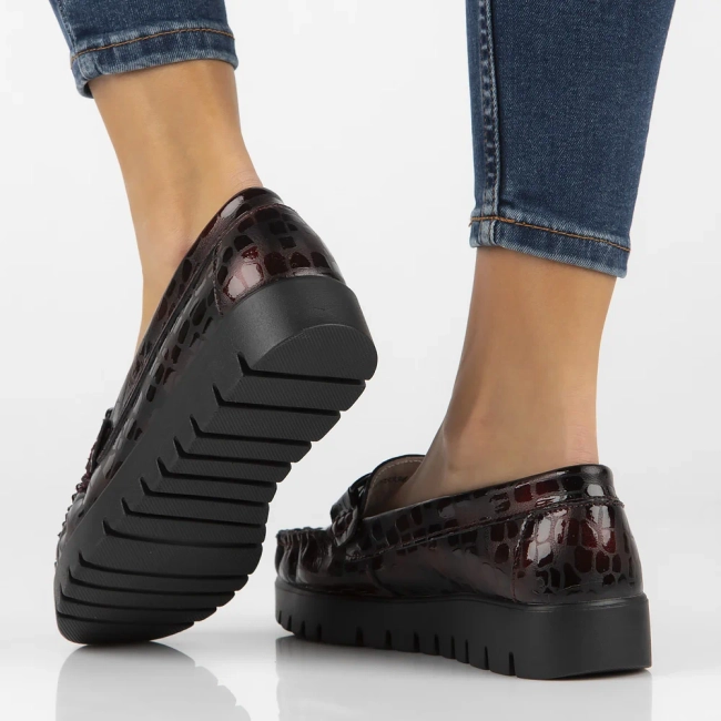 Leather loafers Filippo DP3334/24 BG burgundy