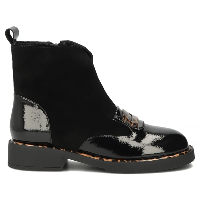 Leather ankle boots Filippo DBT8134/26 BK black