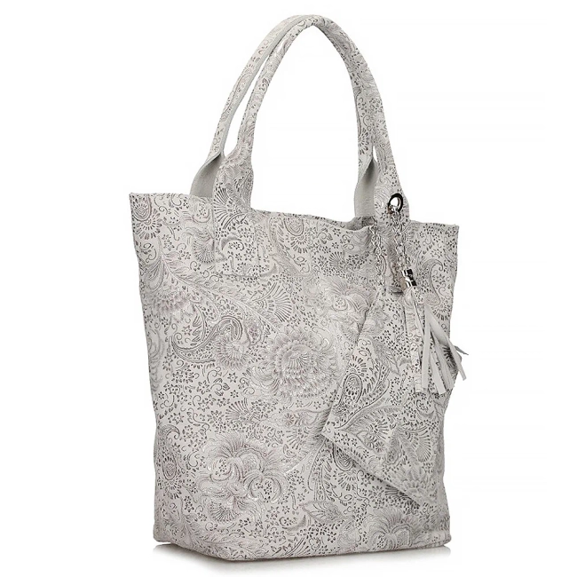 Leather handbag Toscanio 1101 white