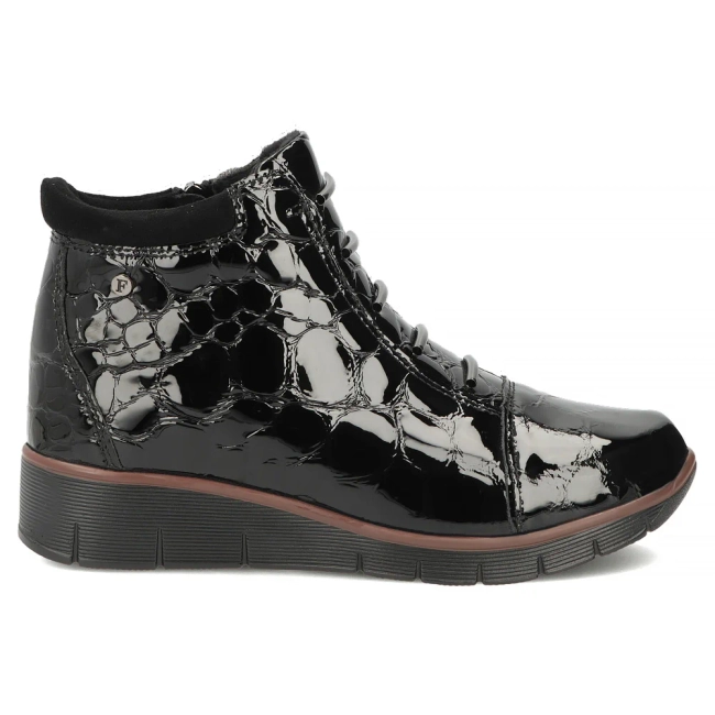 Leather wedge ankle boots Filippo DBT3179/26 BK CR black
