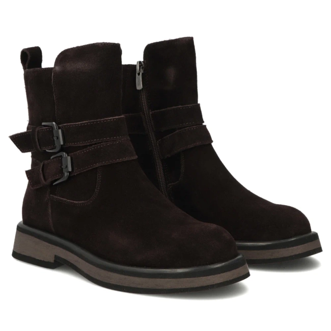 Skórzane botki Filippo DBT7951/26 D BR brązowe