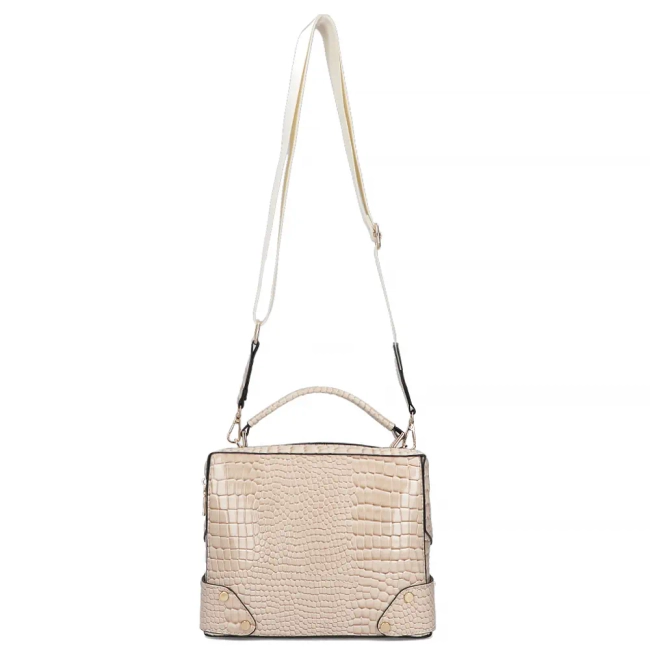 Beżowa torebka kuferek beige chic
