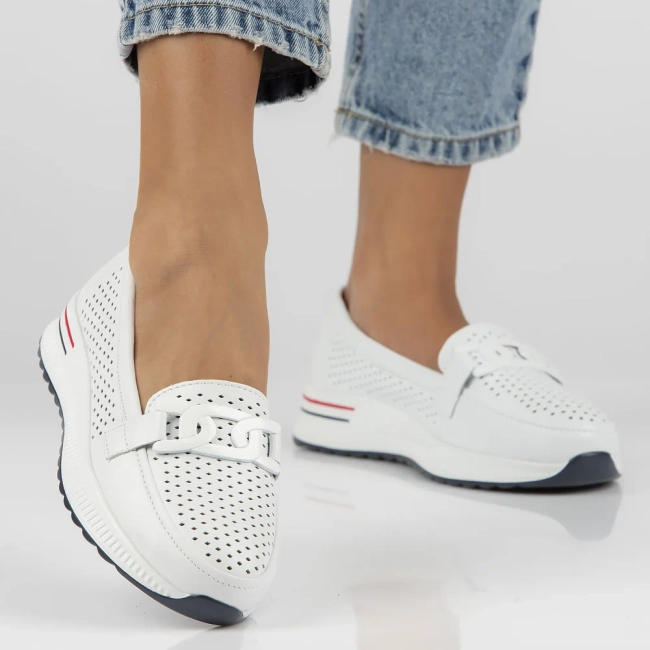 Leather shoes Filippo DP4400/25 WH white