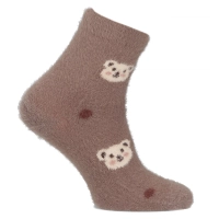 Women's Socks bear heads+dots