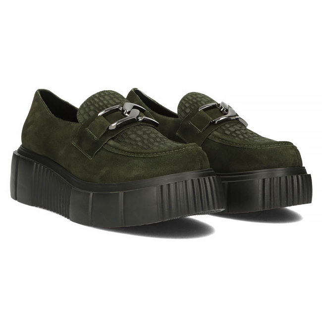 Leather shoes Filippo 20101 W olive