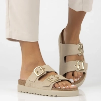 Leather slippers Yokono TUNEZ-130 SERRAJE CRUDO beige