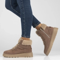 Leather ankle boots Rieker 70402-24 brown