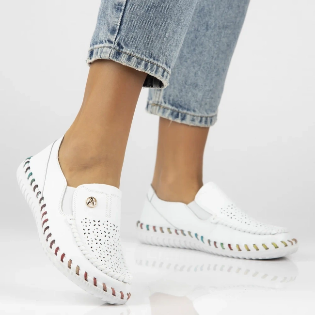 Leather shoes Artiker 54C1511 white