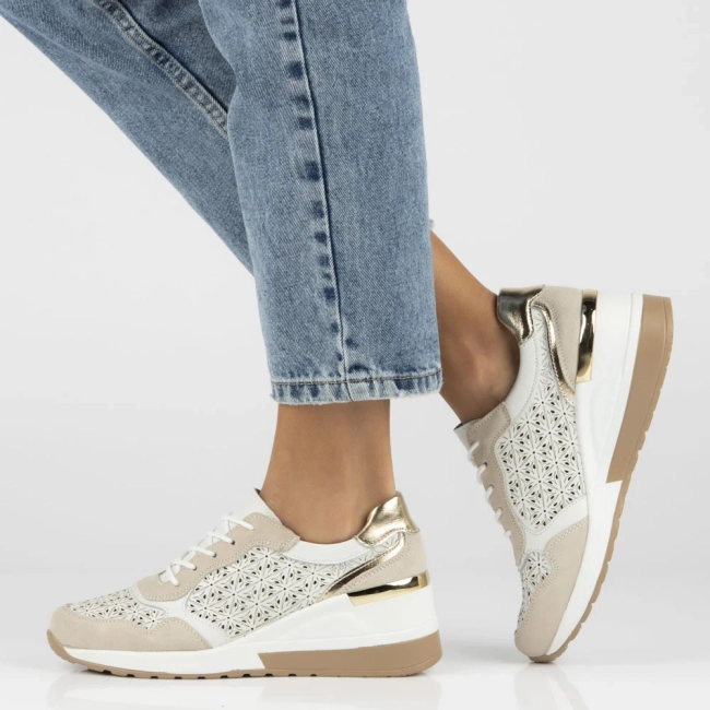 Skórzane Sneakersy Filippo DP4669/24 WH białe