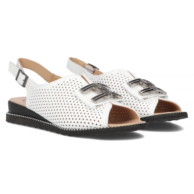 Leather sandals Filippo DS6032/24 WH white