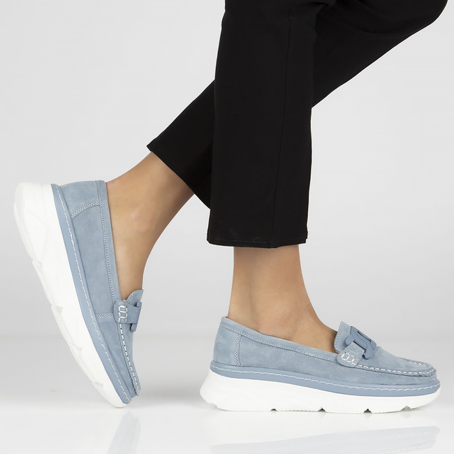 Leather shoes Filippo DP4552/23 BL blue