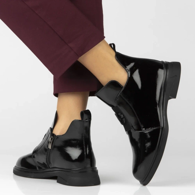 Leather ankle boots Filippo DBT7393/25 BK L black