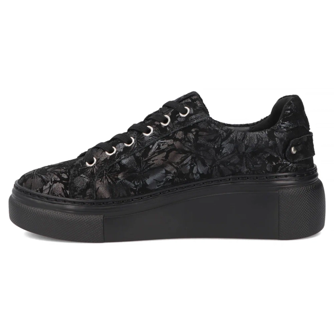 Leather sneakers Filippo DP7653/26 BK FL black