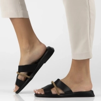 Leather flip-flops Filippo DK6878/25 BK black